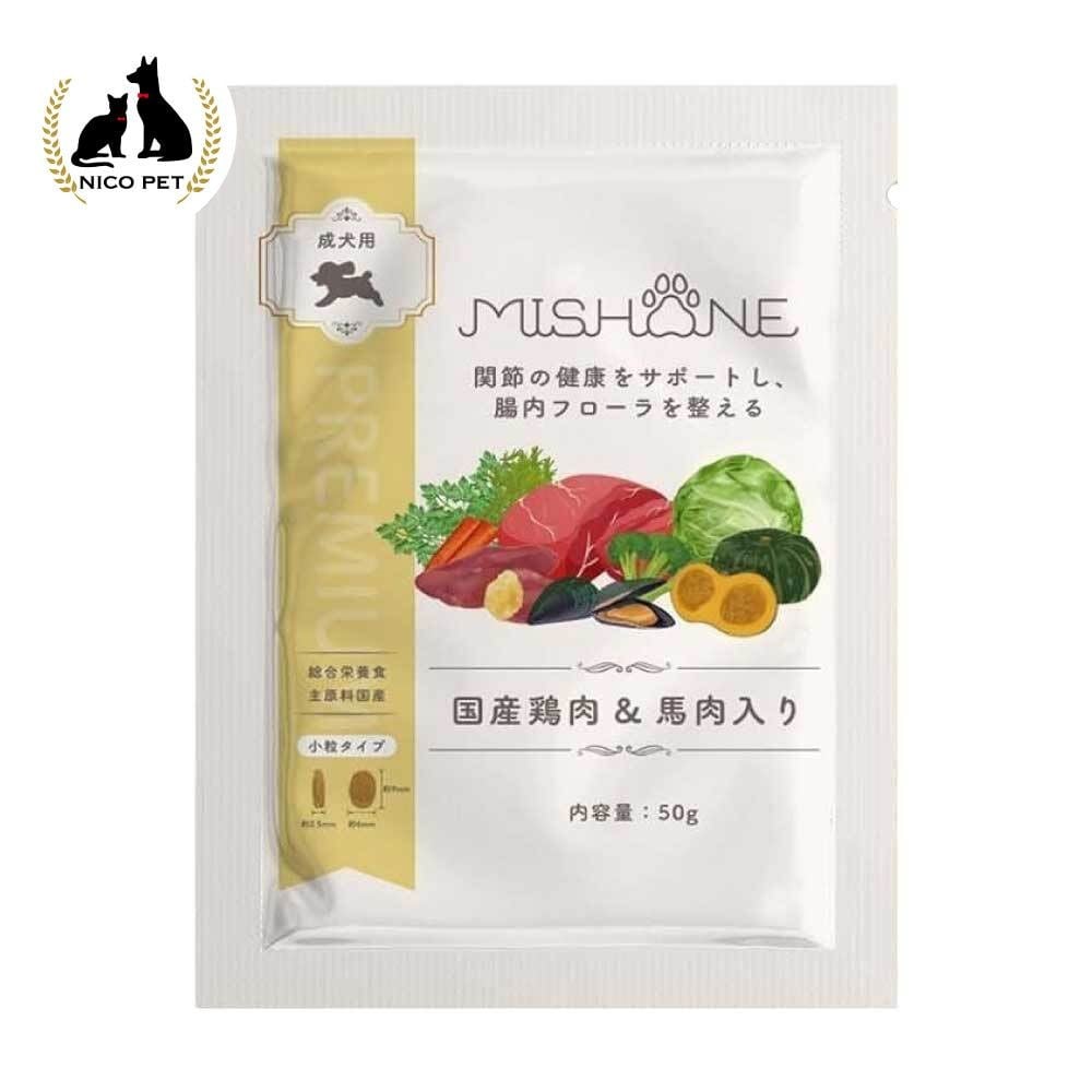 ミシュワン 成犬ドッグフード 国産鶏肉＆馬肉 50g, 鶏肉＆馬肉, 50g