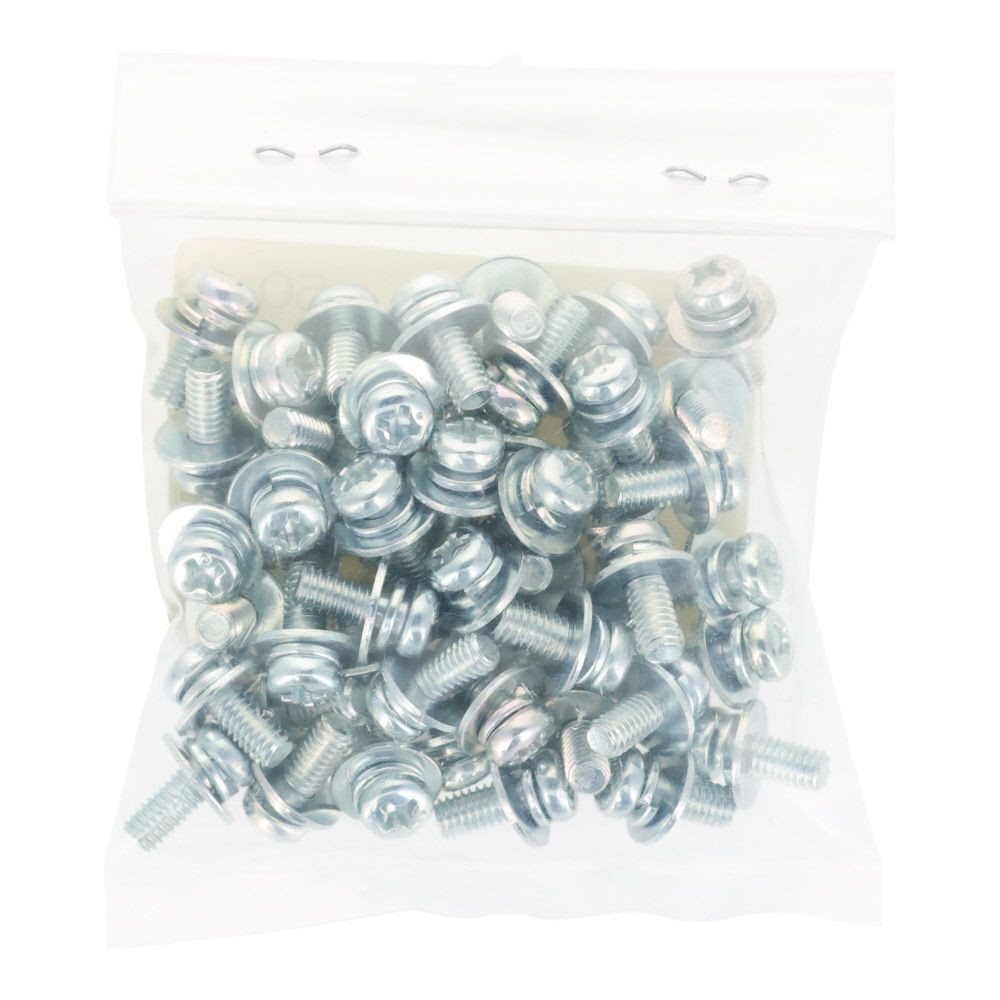 ユニクロ　座金組込ねじ　Ｐー３　Ｍ４&times;１０　５０個入り, ねじ, M4&times;10