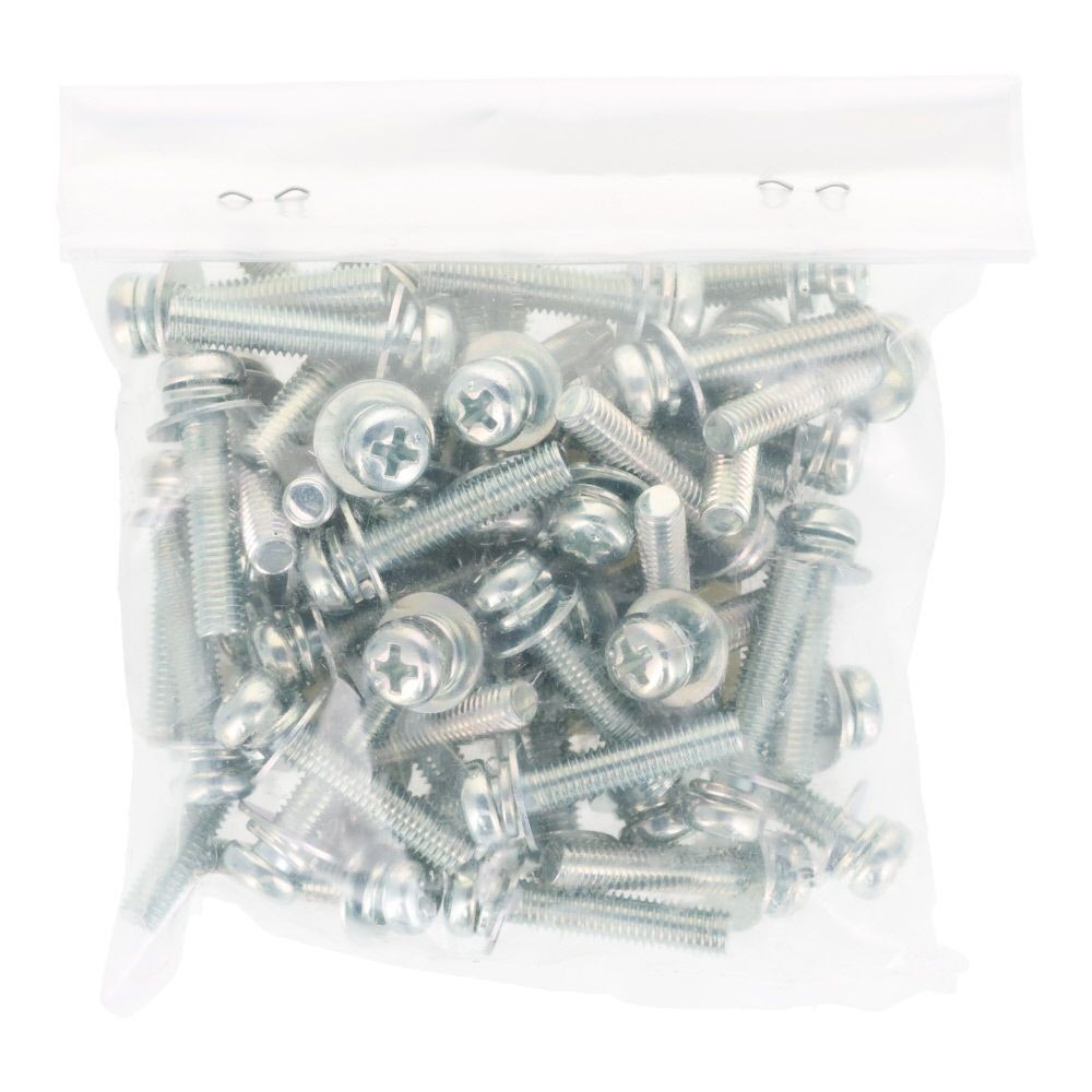 ユニクロ　座金組込ねじ　Ｐー３　Ｍ５&times;２５　５０個入り, ねじ, M5&times;25