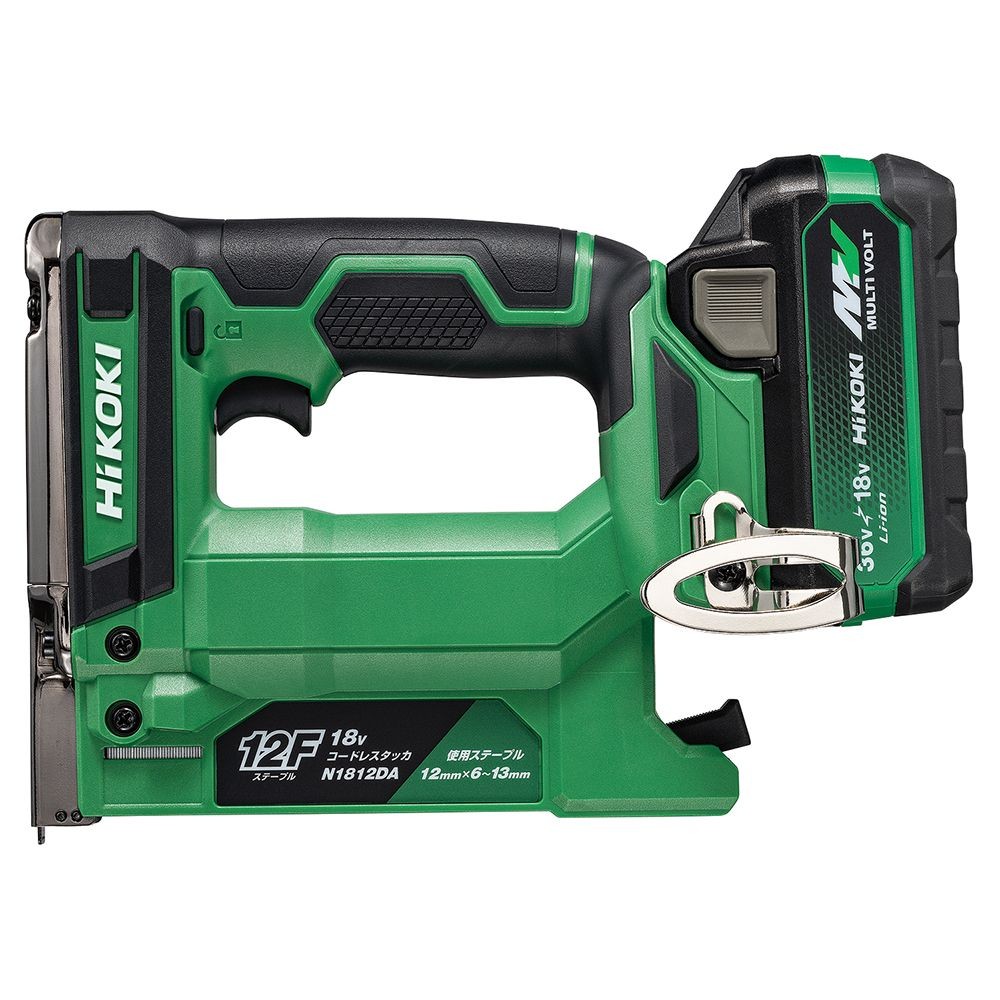 ハイコーキ　HIKOKI １８Ｖタッカ（蓄電池１個、充電器付き） N1812DA (XPZ), グリーン, N1812DA (XPZ)