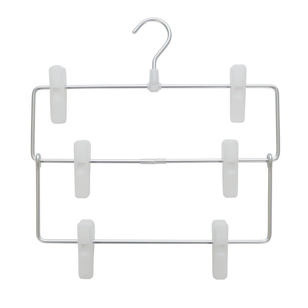 ウィザ　WIZ'A  アルミ折りたたみパンツ・スカートハンガー3段, シルバー, 3段