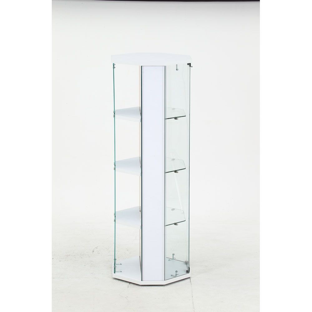 不二貿易 ガラスコレクションケース　ＢＡＡＬ　コーナー　ＷＨ【メーカー直送・代引不可】, ホワイト, 幅522mm&times;奥行425mm&times;高さ1195mm