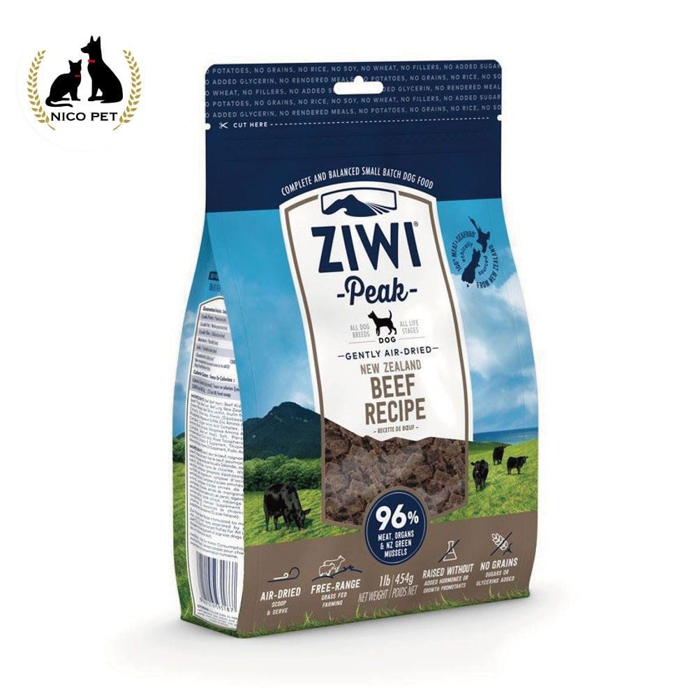 ZiwiPeak エアドライ・ドッグフード グラスフェッドビーフ 454g, グラスフェッドビーフ, 454g