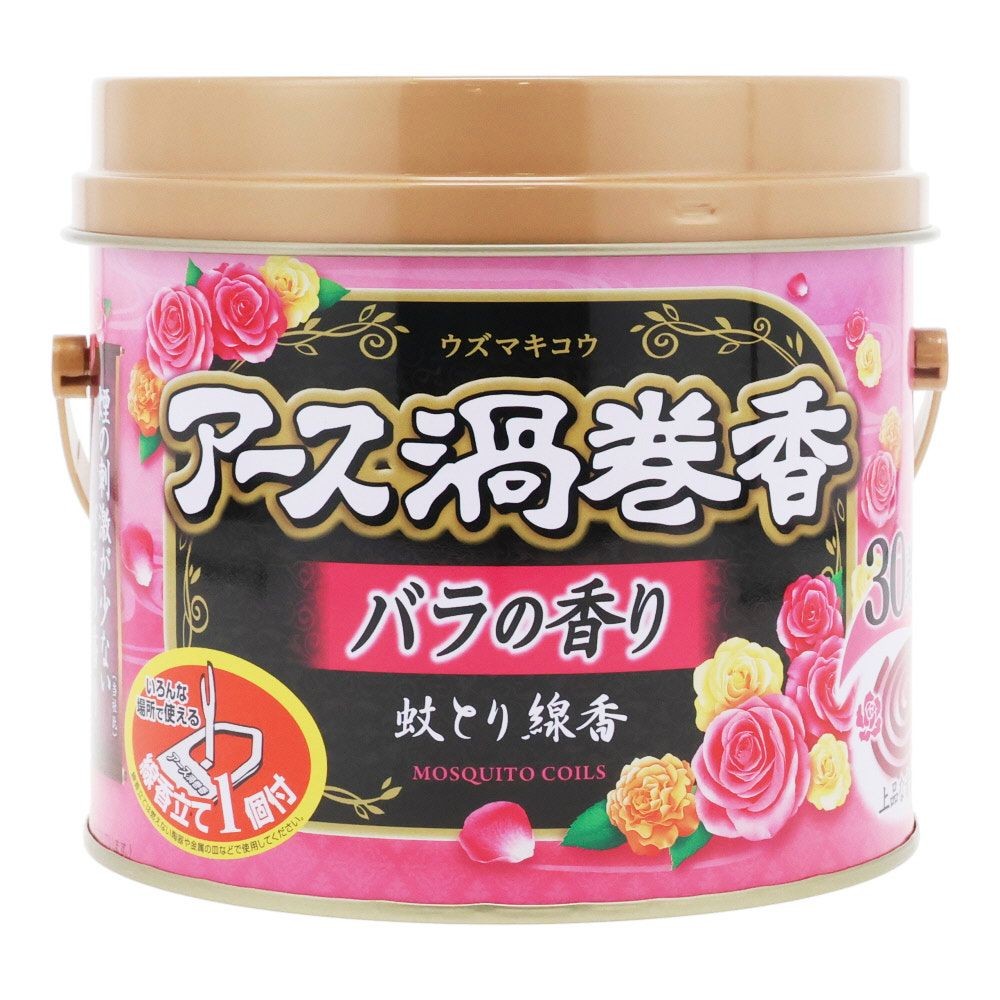 アース　アース渦巻香　バラの香り　３０巻　缶入, 缶入, 30巻