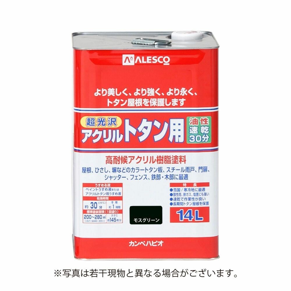 カンペハピオ　アクリルトタン用　モスグリーン　14L, モスグリーン, 14L