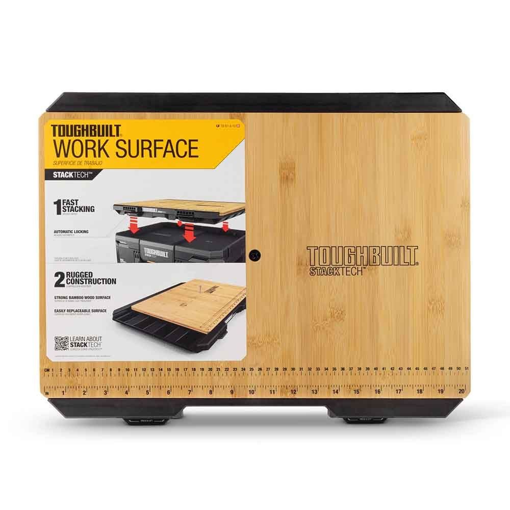 【数量限定】TOUGHBUILT（タフビルト）STACK TECH(スタックテック)　ワークサーフェス, ブラック／竹, TB-B1-A-10