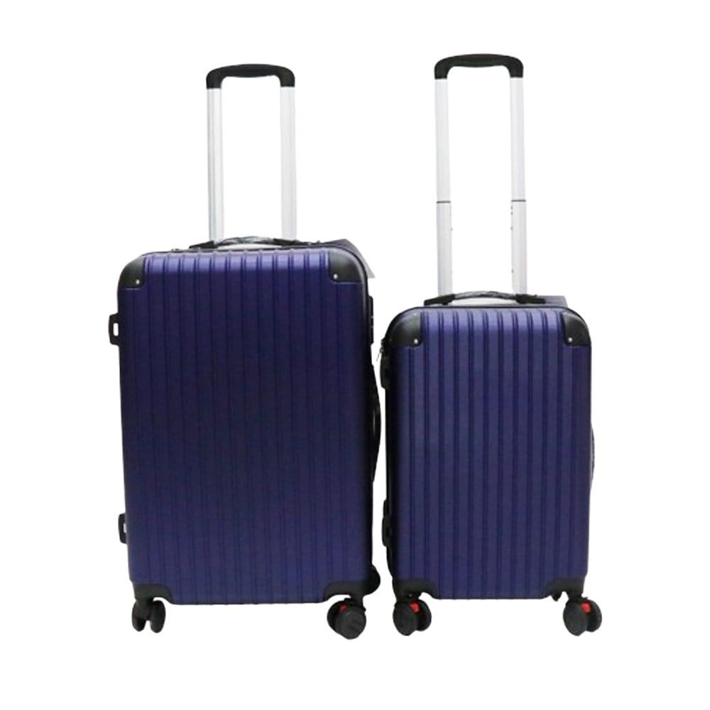 軽量樹脂製キャリーケース　Ａタイプ　ネイビー　ＳＭセット, ネイビー, -