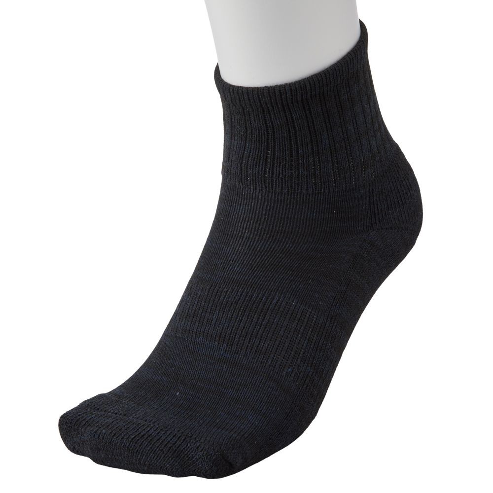 WIZ'A ウィザ 消臭・抗菌　銀イオン６P パイル先丸アンクル丈　杢柄, アソート, 25.0〜27.0cm