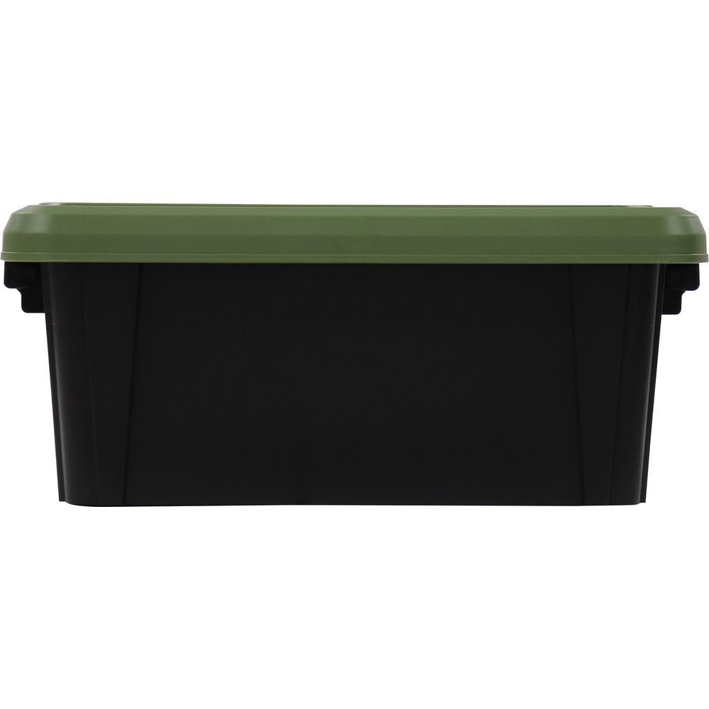 収納ボックス Nタフコン ATC-38-17 フタ付き 幅28×奥行38×高さ16.5cm, カーキ／ブラック, ATC-38-17