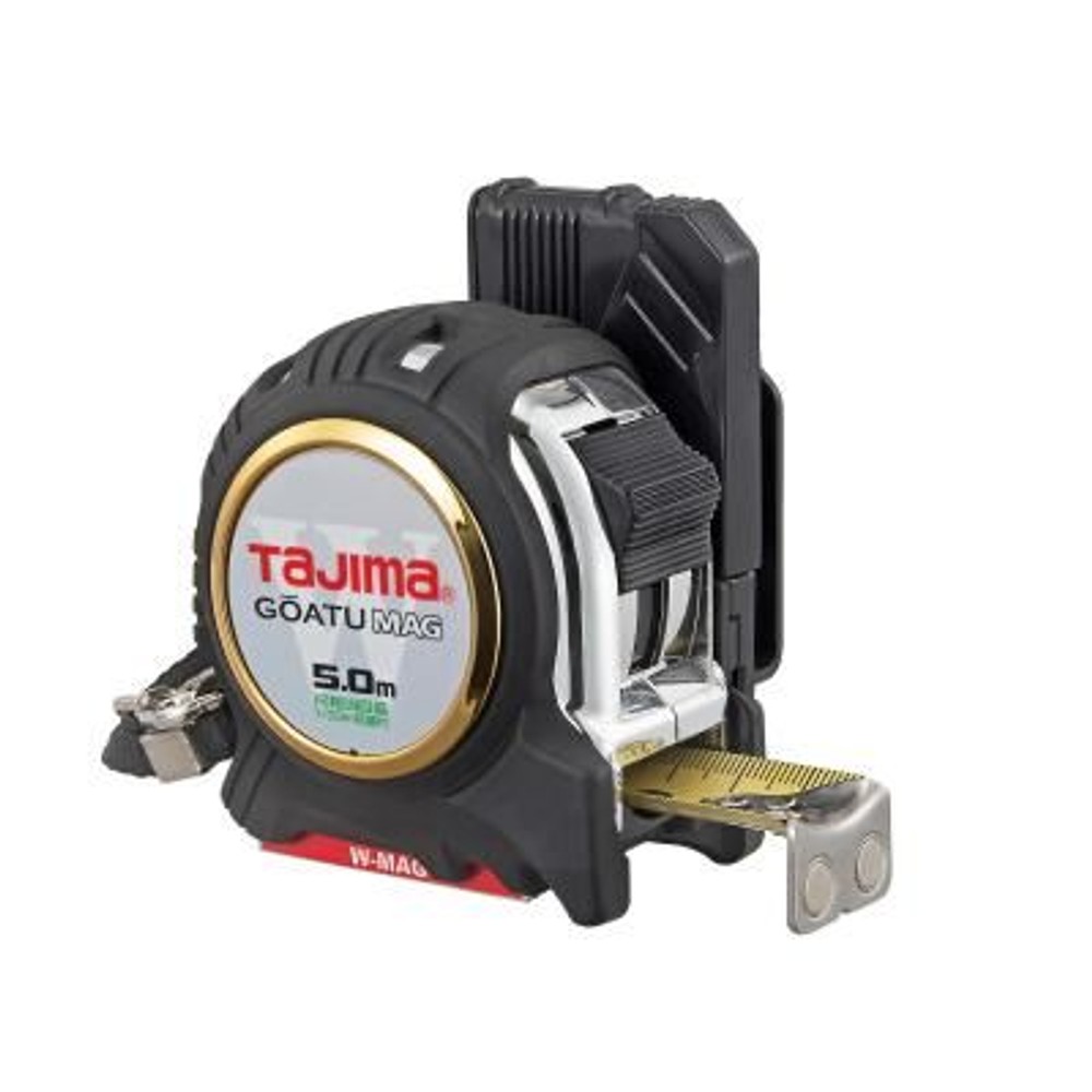 TAJIMA（タジマ）剛厚G 25mm幅5.0m セフダブルマグ 尺相当　GASFGLWM2550S, ブラック, 5m