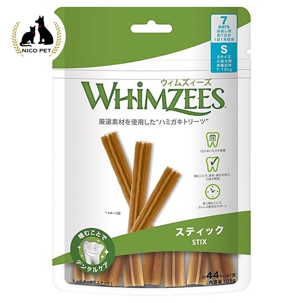 ウィムズィーズ スティックS 小型犬(体重7‐12kg) 7個入り, 小型犬向け, 7個入り