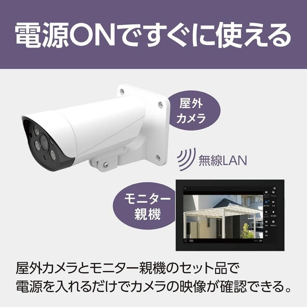 Panasonic（パナソニック） モニター付き屋外カメラ VL-CV100K, ホワイト, VL-CV100K