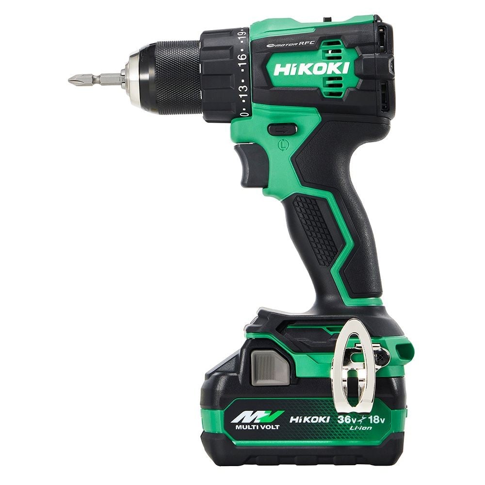 ハイコーキ　HIKOKI １８Ｖドライバドリル（蓄電池２個、充電器付き） DS18DE (2XPZ), グリーン, DS18DE (2XPZ)