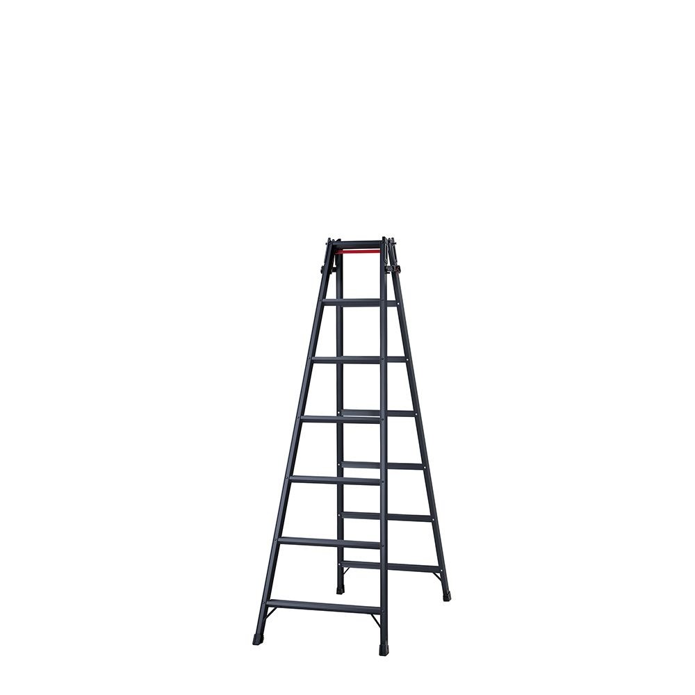 【法人限定】長谷川工業 ステップ幅広脚立（ブラックレーベル）　ＲＨＢー２１, ブラック, RHB-21