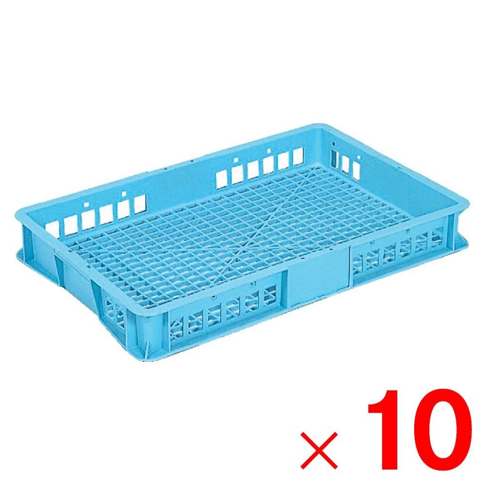 サンコー サンテナー B#20-3 ライトブルー 102408-00 &times;10個セット【メーカー直送・代引不可】【法人限定】【日祝配送不可・時間指定不可】, ライトブルー, 10P