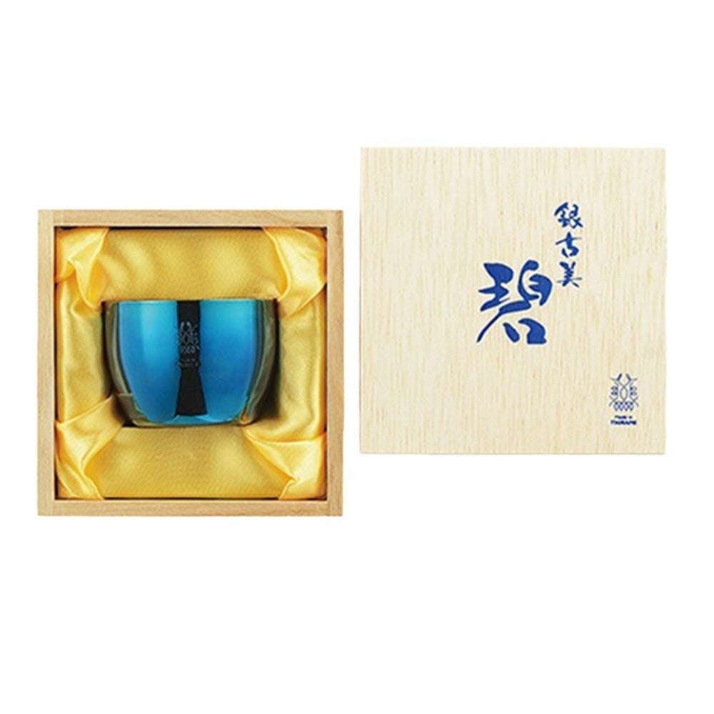 タマハシ　碧 銀古美（ぎんふるみ）ぐい呑み, 碧, 100ml