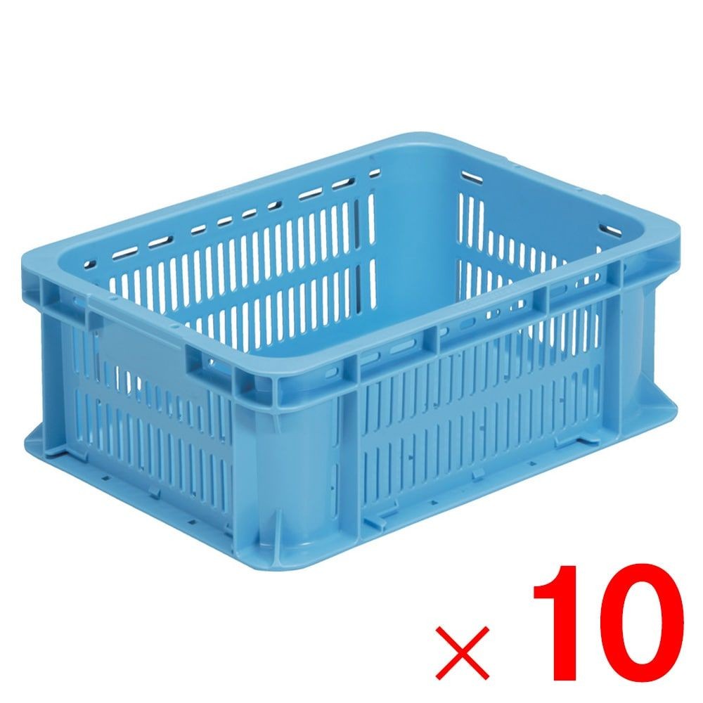 サンコー サンテナー B#16E ライトブルー 101455-00 &times;10個セット【メーカー直送・代引不可】【法人限定】【日祝配送不可・時間指定不可】, ライトブルー, 10P