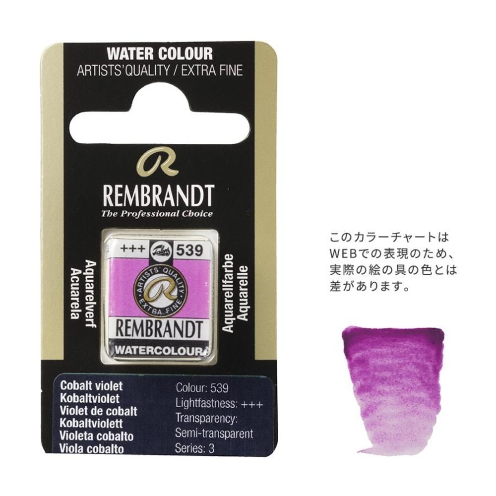 レンブラント固形水彩 539 コバルトバイオレット (T0586539-1), 539 コバルトバイオレット , 5g固形水彩