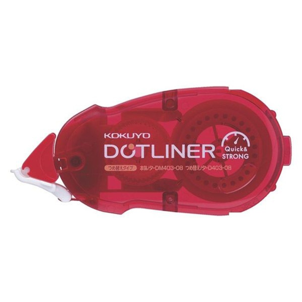 ドットライナー　つめ替えテープ　強力に貼る, 赤, 幅8.4mm