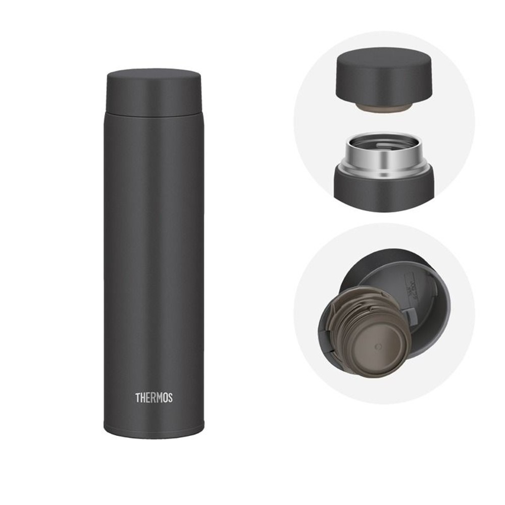 サーモス　真空断熱ケータイマグ ＪＯＱー６０１ ＳＭＢ, スモークブラック, 600ml