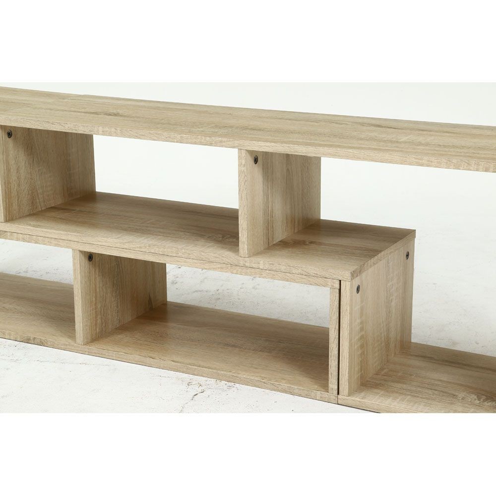 不二貿易 Ｌ字型伸縮ＴＶボード　オーク【メーカー直送・代引不可】, オーク, 幅mm&times;奥行296mm&times;高さ430mm