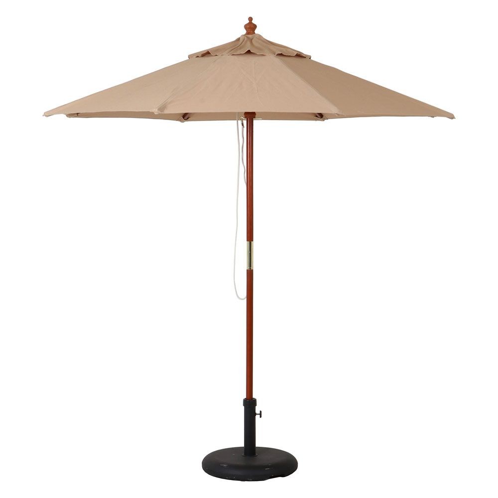 不二貿易  木製パラソル　210ｃｍ, アイボリー, 直径約209cm