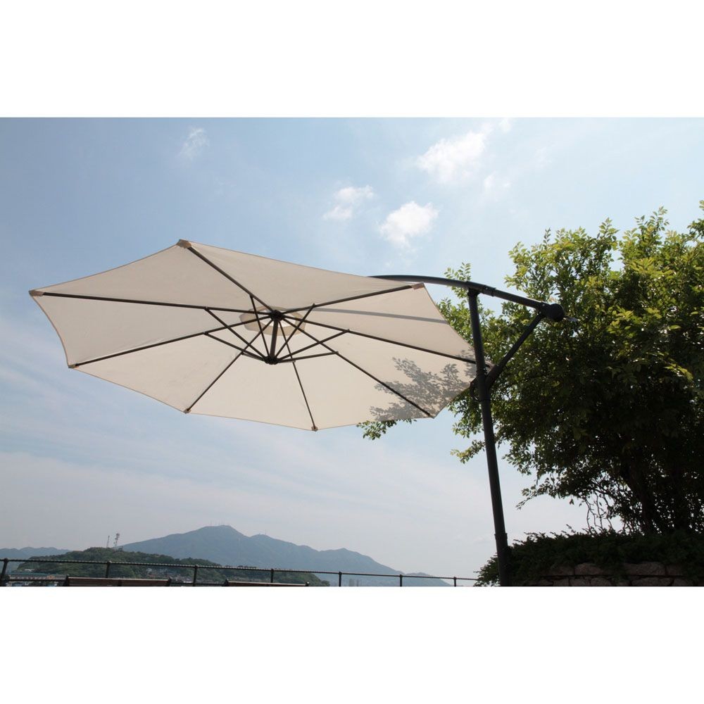 不二貿易  ハンギングパラソル2, アイボリー, 直径約3.0m