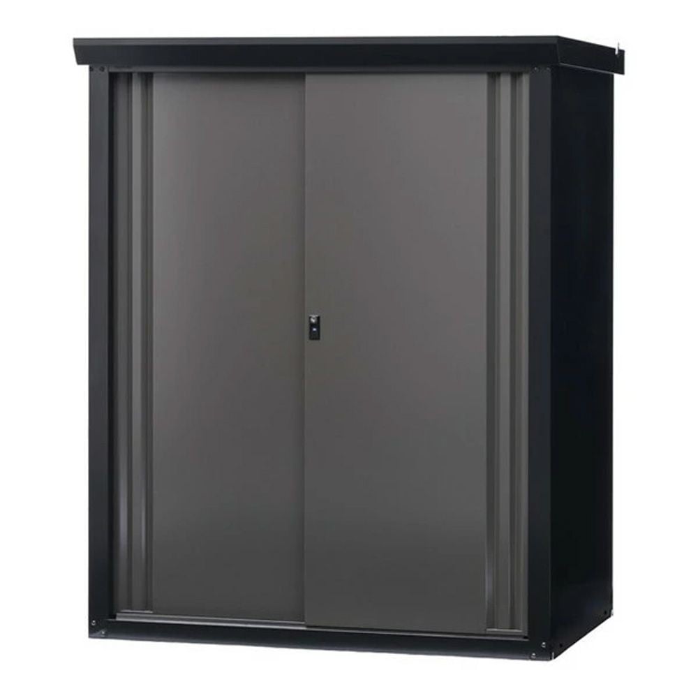 グリーンライフ SRM-1215（BK/AGY） ダシーレ ファミリー物置, ブラック, 幅1250mm&times;奥行820mm&times;高さ1530mm