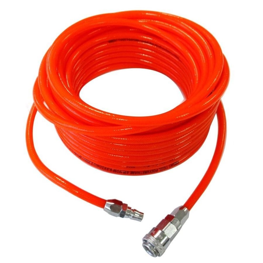 GREATTOOL エアーホース ワンタッチタイプ 内径6.5mm&times;外径10mm 20m GT6510-20, 赤, 20m