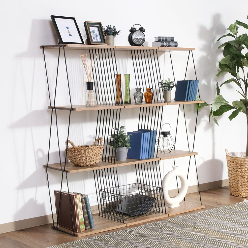 不二貿易 ＥＺＢＯ　ワイヤーディスプレイラック　ＮＡ【メーカー直送・代引不可】, ナチュラル, 幅1184mm&times;奥行404mm&times;高さ1175mm