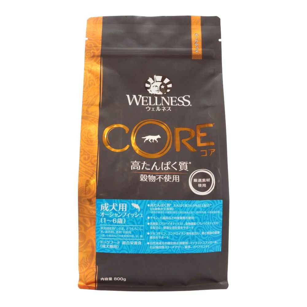 ウェルペット　ウェルネスコア成犬用フィッシュ　８００ｇ, 1〜6歳 オーシャンフィッシュ, 800g