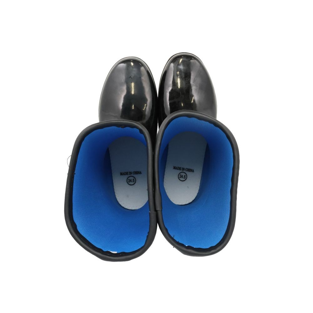 裏地に吸湿速乾生地をつかった紳士軽半長靴, 黒, 24.5cm