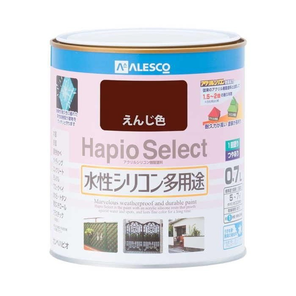 ハピオセレクト　水性シリコン多用途　えんじ色　0.7L, えんじ色, 0.7L