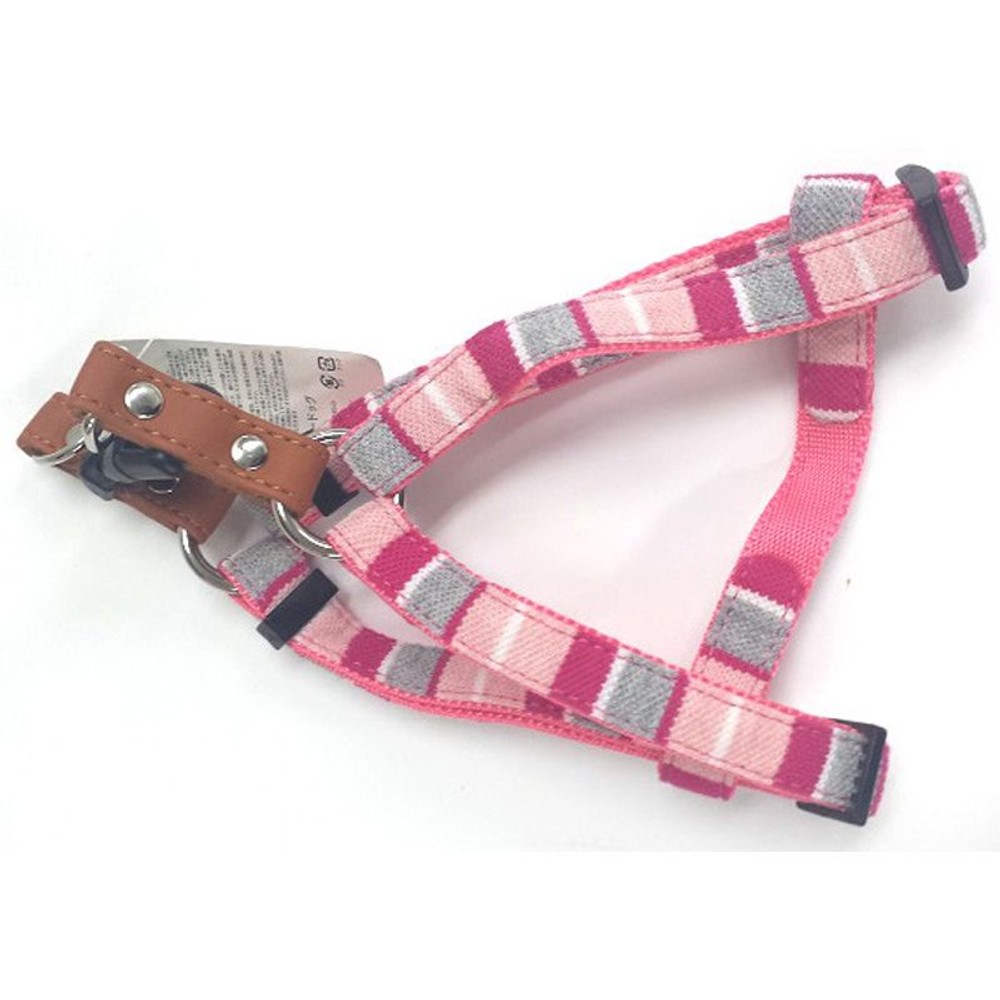 リードッグ　パステルボーダーカンタンハーネス, ピンク, Sサイズ