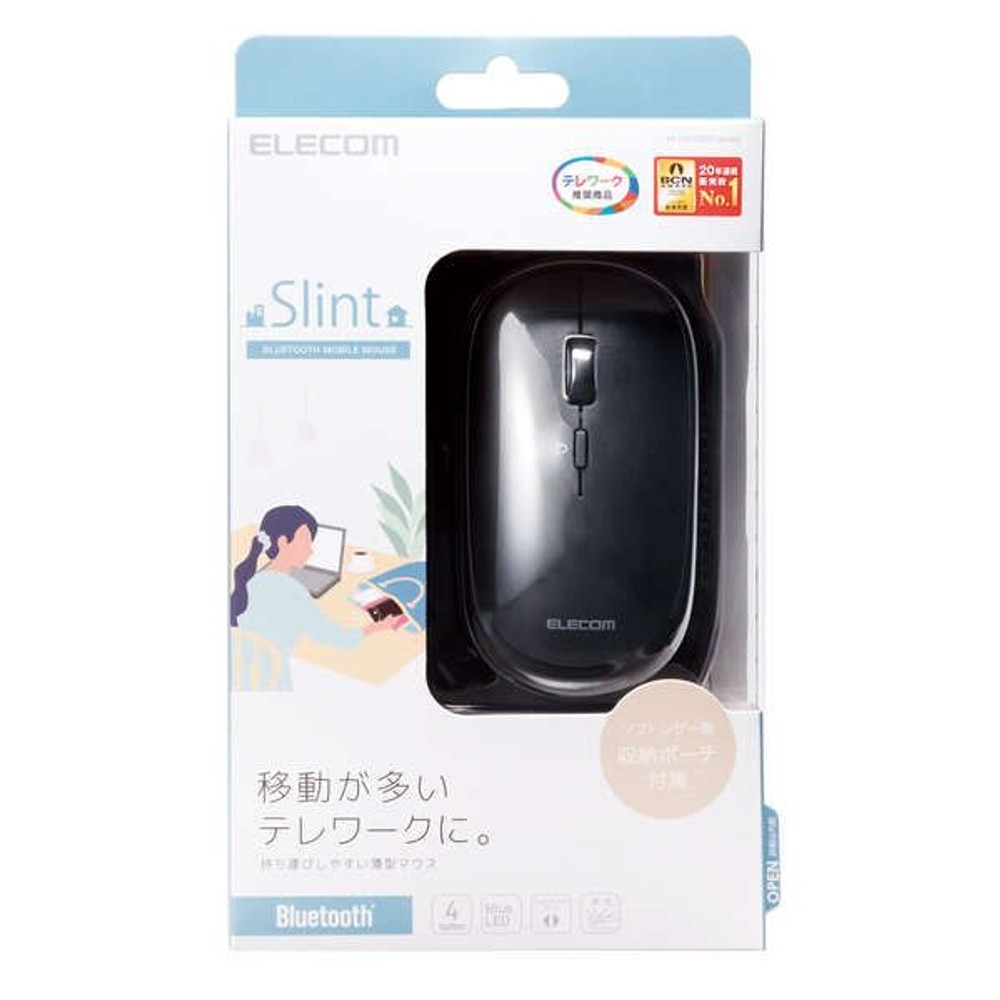 Bluetoothマウス M-TM10BBBK, ブラック, Mサイズ