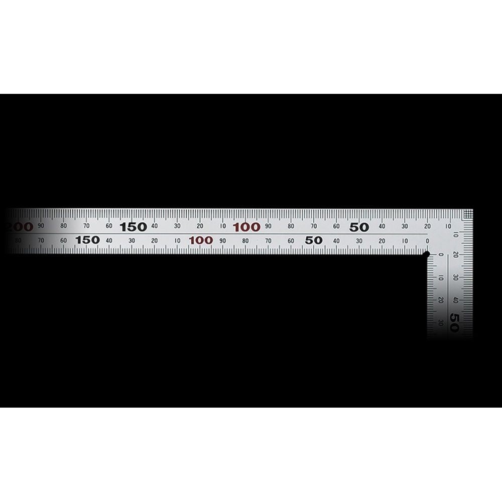曲尺厚手広巾 シルバー 50cm表裏同目 8段目盛 JIS, シルバー, 50cm