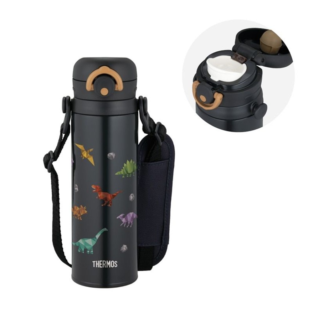 サーモス　真空断熱キッズケータイマグ　ＪＰＦー５００　ＢＫ, ブラック, 0.5L