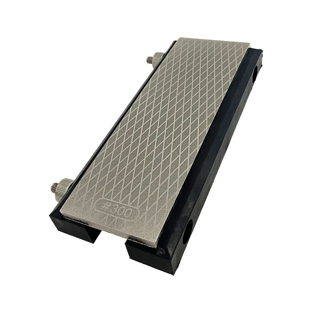 アイウッド（I WOOD） 電着　両面ダイヤモンド砥石　＃３００／１０００　台付 89008, シルバー,  #300（荒砥ぎ・砥石の面直し）／#1000（中砥ぎ）