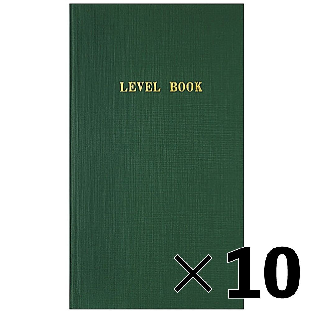 【10冊セット】測量野帳　レベルブック　セーＹ１【メーカー直送・代引不可】, グリーン, セ-Y1