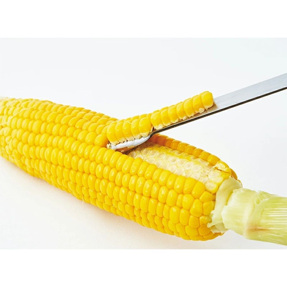 ヨシカワ EAトCO ポロ コーンピーラー Poro corn peeler, ステンレス, 幅18mm&times;奥行155mm&times;高さ7mm