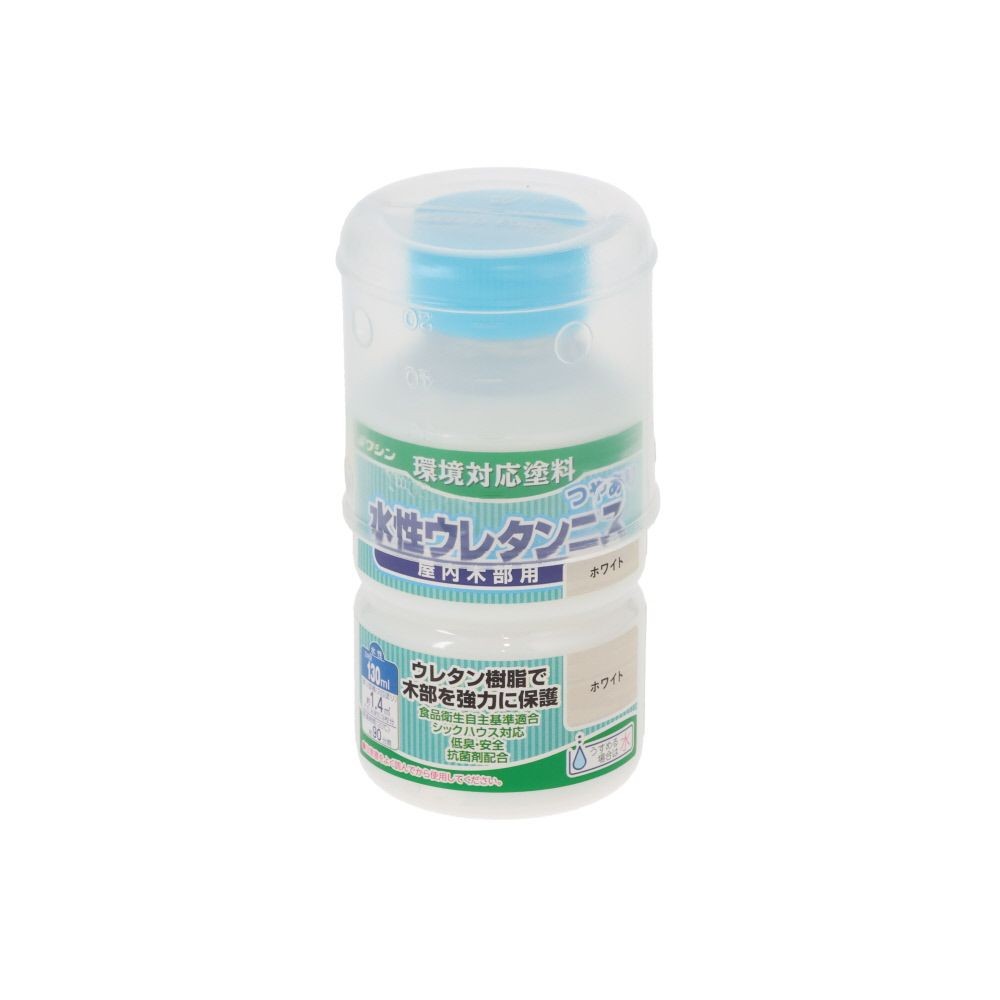 水性ウレタンニス　130mL　ホワイト, つやありホワイト, 130ml