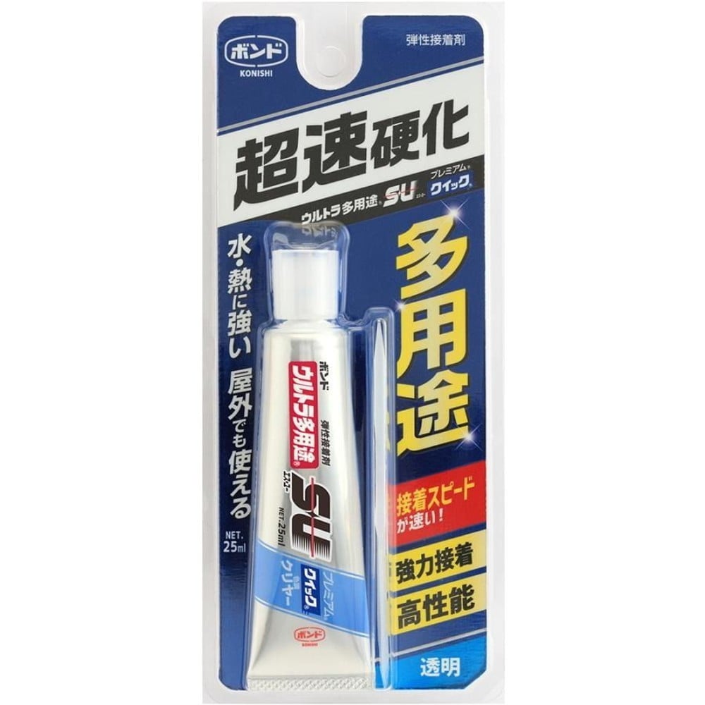 コニシ 超速硬化 ボンド ウルトラ多用途 SU プレミアムクイック クリヤー 25ml , クリヤー, 25ml