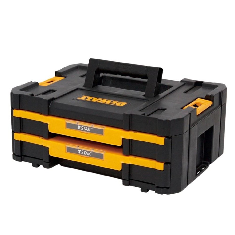 DEWALT/デウォルト システムツールボックス ティースタック2段チェスト, 黒/黄, DWST17804