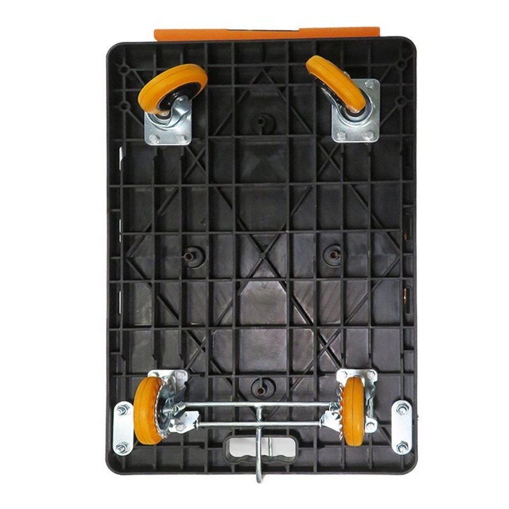 ビバホームオリジナル ハンドブレーキ付きカルシズ樹脂台車, 耐荷重150kg, 幅450&times;奥行730&times;高さ910