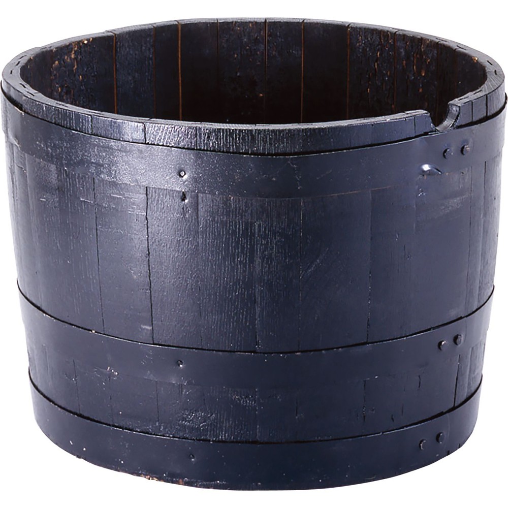 ウイスキー樽プランター　H-60　ブラック　【メーカー直送・代引不可】【北海道・沖縄・離島除く】, ブラック, H-60