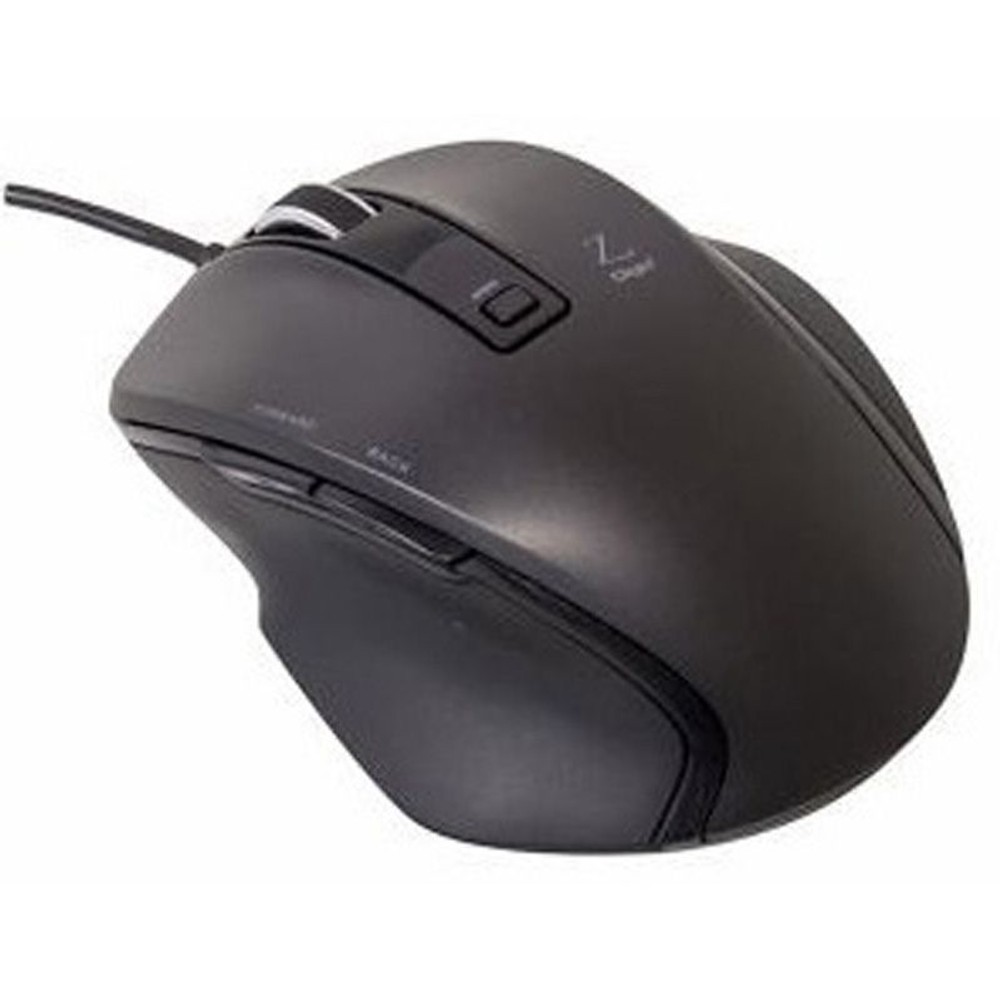 小型　有線　5ボタン　ブルーLEDマウス, ブラック, Sサイズ