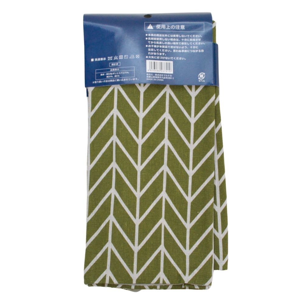 長座布団カバー チェック, グリーン／シラカバ柄, 68cm&times;120cm