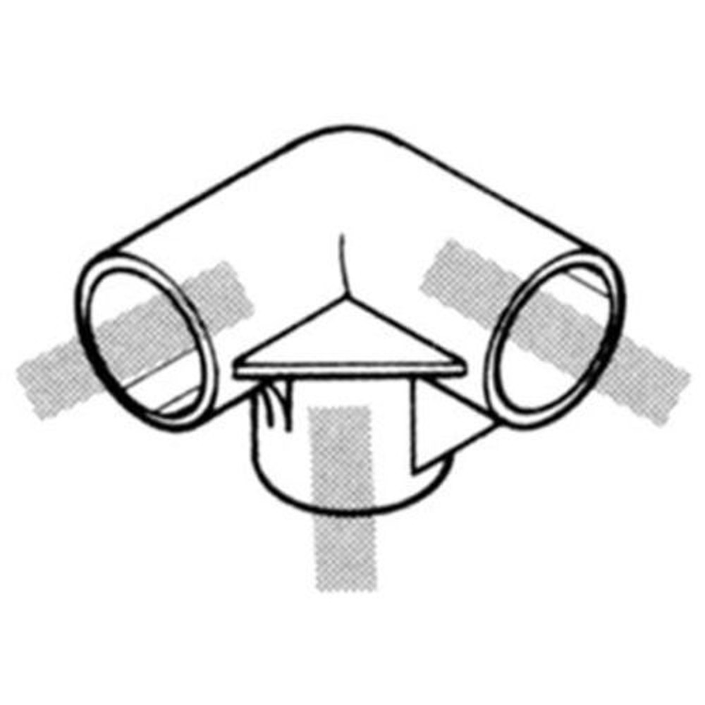 YAZAKI 矢崎化工 イレクタープラスチックジョイント J-4 S コーナー用　&Phi;28用, アイボリー, J-4S（3方向（コーナー用））