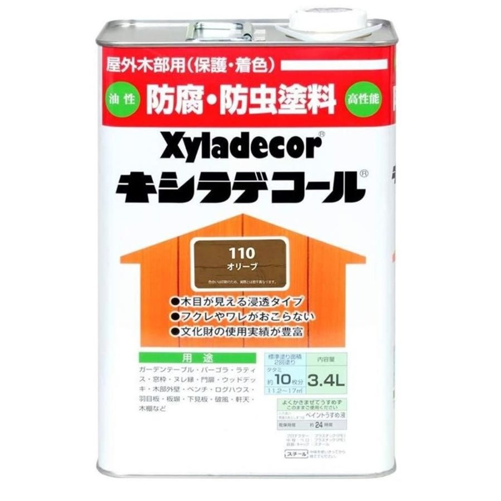 キシラデコール 3.4L #110　オリーブ, オリーブ, 3.4L