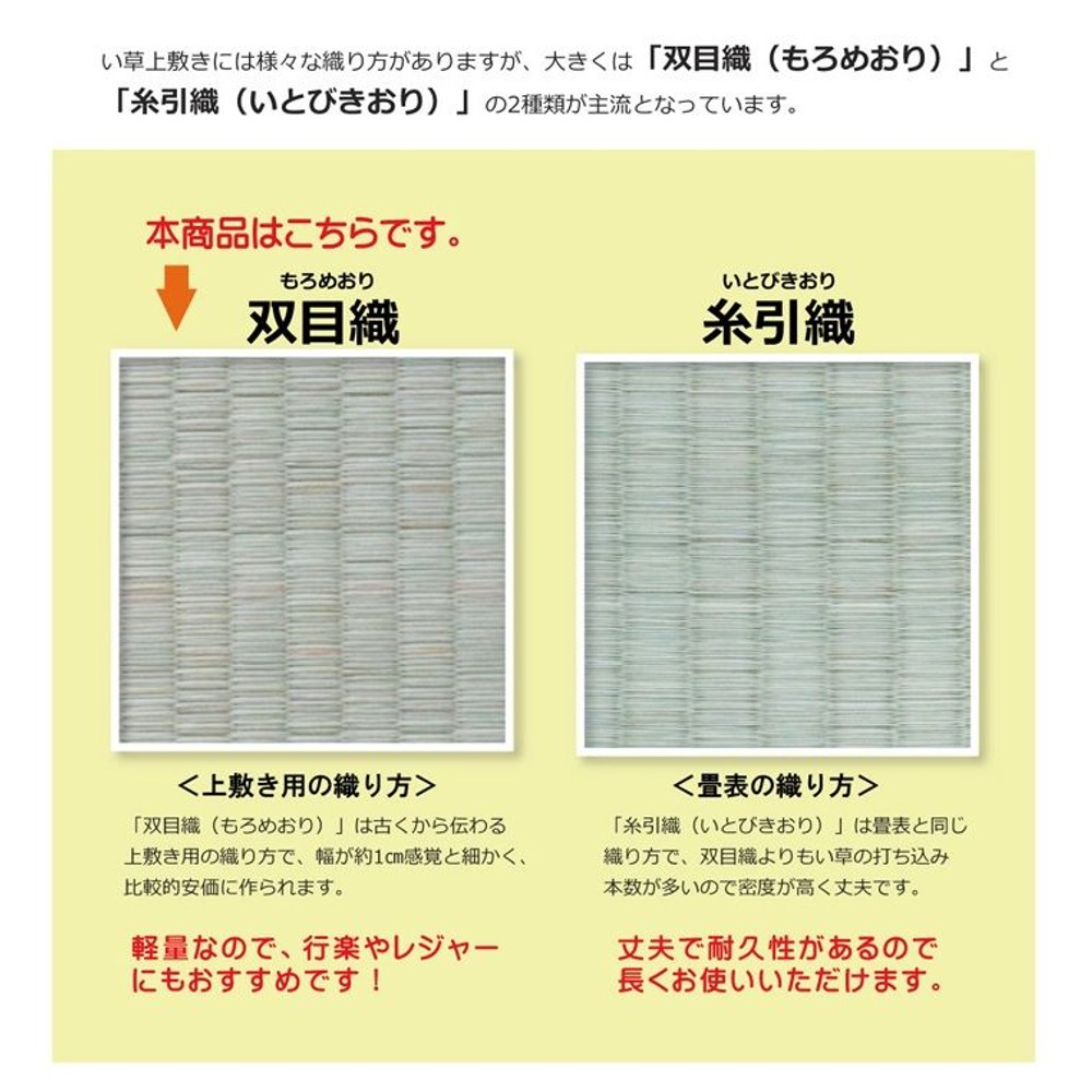 純国産 い草 上敷き カーペット 双目織 『ほほえみ』 三六間 【メーカ直送・代引不可】, い草, 三六間2畳(約182&times;182cm）